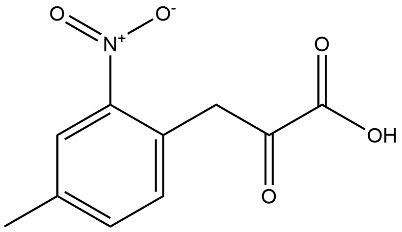 Benzenepropanoic acid, 4-methyl-2-nitro-α-oxo- 化学構造式