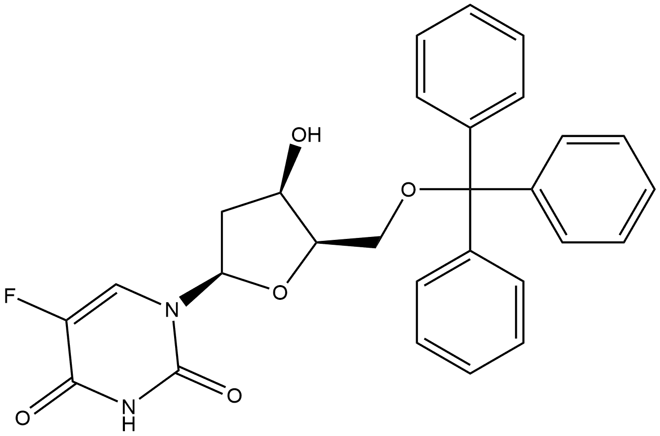 2,4(1H,3H)-Pyrimidinedione, 1-[2-deoxy-5-O-(triphenylmethyl)-β-D-threo-pentofuranosyl]-5-fluoro-