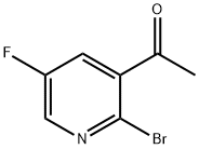 Ethanone, 1-(2-bromo-5-fluoro-3-pyridinyl)- Structure