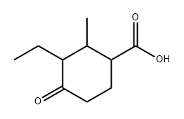 Cyclohexanecarboxylic acid, 3-ethyl-2-methyl-4-oxo-