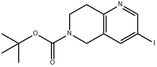 3-碘-7,8-二氢-1,6-萘啶-6(5H)-羧酸叔丁酯, 1033706-36-3, 结构式