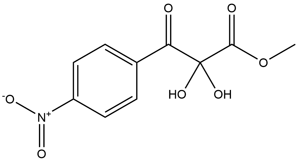 methyl 2,2-dihydroxy-3-(4-nitrophenyl)-3-oxopropanoate Struktur