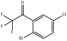 1-(2-溴-5-氯苯基)-2,2,2-三氟乙烷-1-酮, 1033805-74-1, 结构式
