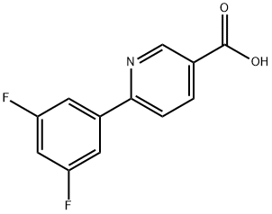 6-(3,5-Difluorophenyl)pyridine-3-carboxylic acid Structure