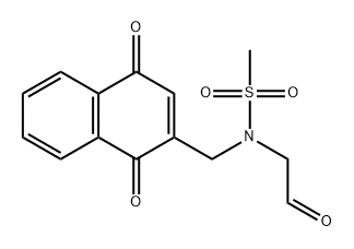 Methanesulfonamide, N-[(1,4-dihydro-1,4-dioxo-2-naphthalenyl)methyl]-N-(2-oxoethyl)- Structure