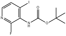 (2-氟-4-碘吡啶-3-基)氨基甲酸叔丁酯 结构式