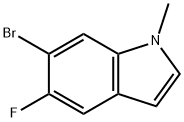 1H-Indole, 6-bromo-5-fluoro-1-methyl- 化学構造式