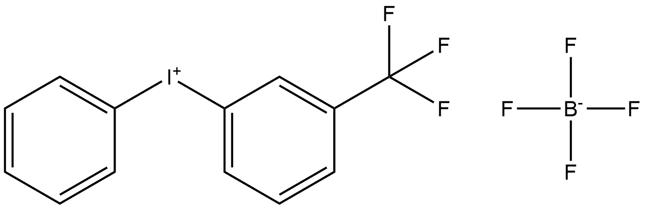 苯基(3-(三氟甲基)苯基四氟硼酸盐) 结构式