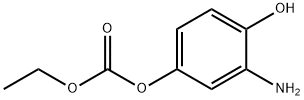 炭酸=3-アミノ-4-ヒドロキシフェニル=エチル 化学構造式