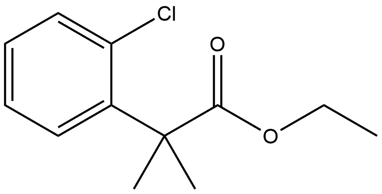 Benzeneacetic acid, 2-chloro-α,α-dimethyl-, ethyl ester Structure