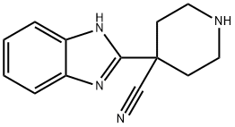 4-Piperidinecarbonitrile, 4-(1H-benzimidazol-2-yl)-,1035389-29-7,结构式