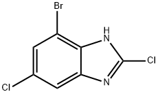 4-溴-2,6-二氯-1H-苯并[D]咪唑 结构式