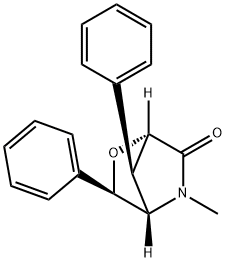 2-Oxa-5-azabicyclo[2.2.1]heptan-6-one, 5-methyl-3,7-diphenyl-, (1S,3R,4S,7R)- Structure