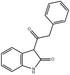 3-(2-Phenylacetyl)indolin-2-one 化学構造式
