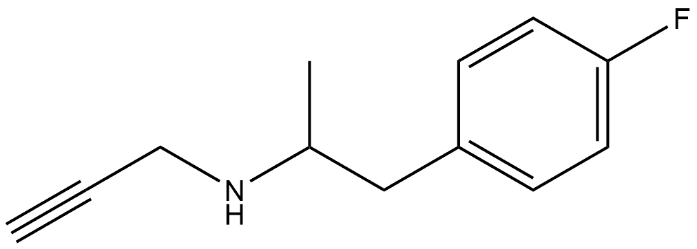 Benzeneethanamine, 4-fluoro-α-methyl-N-2-propyn-1-yl- 结构式