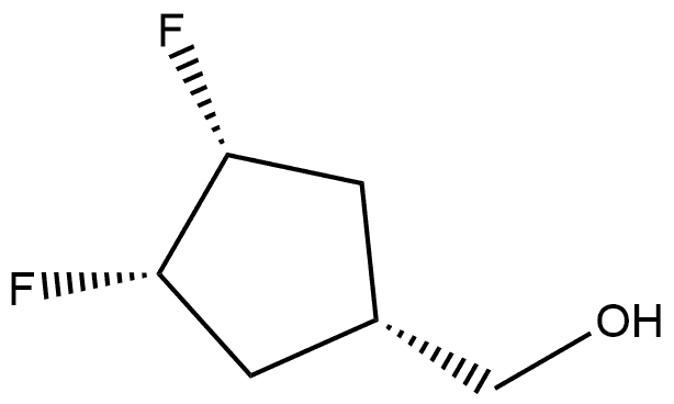 Cyclopentanemethanol, 3,4-difluoro-, (1α,3α,4α)- 化学構造式