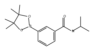 N-异丙基-3-(4,4,5,5-四甲基-1,3,2-二氧硼杂环戊烷-2-基)苯甲酰胺,1036990-35-8,结构式