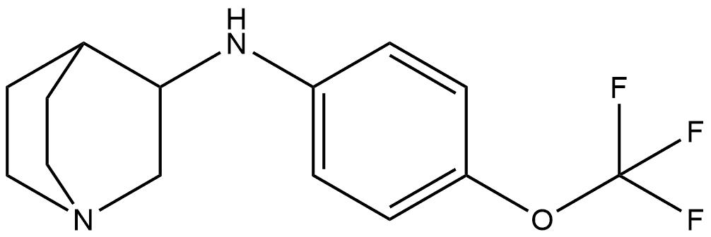 N-[4-(Trifluoromethoxy)phenyl]-1-azabicyclo[2.2.2]octan-3-amine 结构式