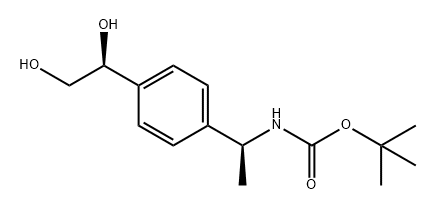 Carbamic acid, N-[(1S)-1-[4-[(1S)-1,2-dihydroxyethyl]phenyl]ethyl]-, 1,1-dimethylethyl ester Structure