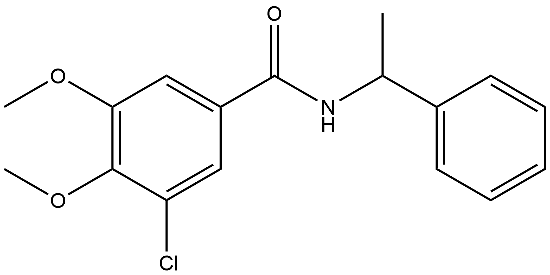 3-Chloro-4,5-dimethoxy-N-(1-phenylethyl)benzamide|