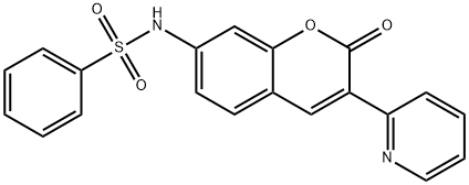 N-(2-Oxo-3-(pyridin-2-yl)-2H-chromen-7-yl)benzenesulfonamide Structure