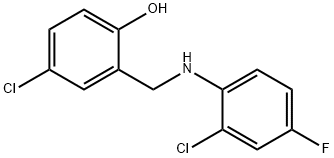 4-chloro-2-{[(2-chloro-4-fluorophenyl)amino]methyl}phenol Structure