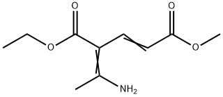 2-Pentenedioic acid, 4-(1-aminoethylidene)-, 5-ethyl 1-methyl ester 结构式