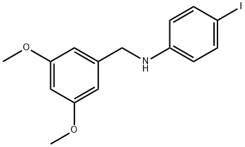 Benzenemethanamine, N-(4-iodophenyl)-3,5-dimethoxy- Struktur