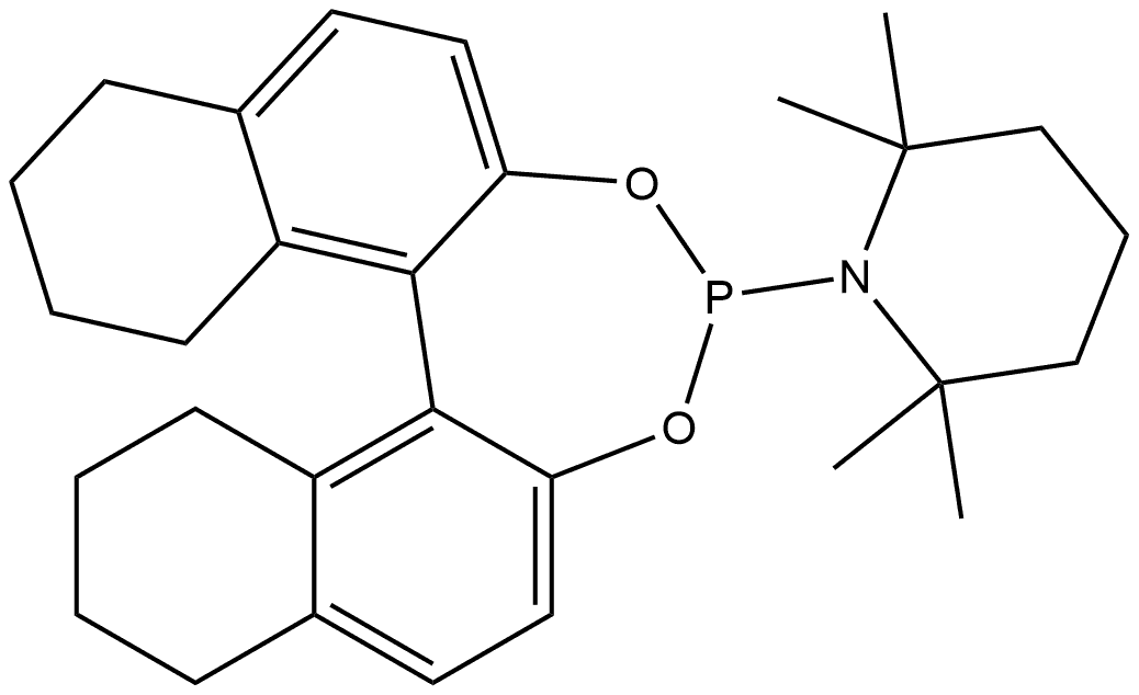 Piperidine, 2,2,6,6-tetramethyl-1-[(11bR)-8,9,10,11,12,13,14,15-octahydrodinaphtho[2,1-d:1',2'-f][1,3,2]dioxaphosphepin-4-yl]-,1039556-61-0,结构式