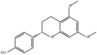 Phenol, 4-[(2S)-3,4-dihydro-5,7-dimethoxy-2H-1-benzopyran-2-yl]- Structure