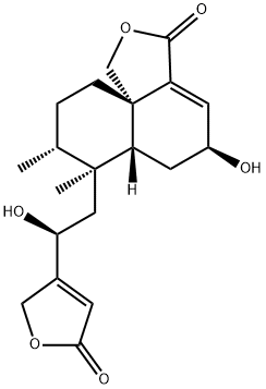 (5S,10aS)-7β-[(S)-2-(2,5-Dihydro-5-oxofuran-3-yl)-2-hydroxyethyl]-6,6aβ,7,8,9,10-hexahydro-5β-hydroxy-7,8α-dimethylnaphtho[1,8a-c]furan-3(5H)-one 结构式