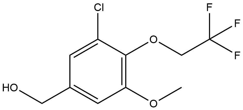 3-Chloro-5-methoxy-4-(2,2,2-trifluoroethoxy)benzenemethanol Struktur