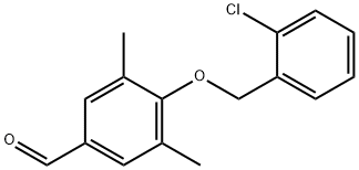 Benzaldehyde, 4-[(2-chlorophenyl)methoxy]-3,5-dimethyl- Structure