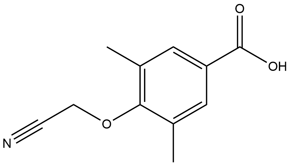 4-(Cyanomethoxy)-3,5-dimethylbenzoic acid Struktur