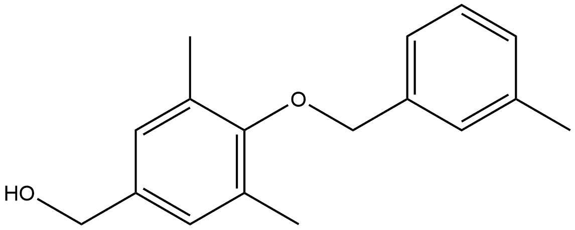 3,5-Dimethyl-4-[(3-methylphenyl)methoxy]benzenemethanol,1039888-59-9,结构式