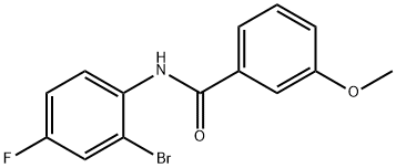 N-(2-bromo-4-fluorophenyl)-3-methoxybenzamide Struktur