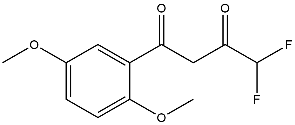 1-(2,5-Dimethoxyphenyl)-4,4-difluoro-1,3-butanedione Structure