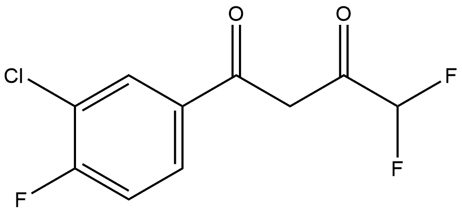 1-(3-Chloro-4-fluorophenyl)-4,4-difluoro-1,3-butanedione Struktur