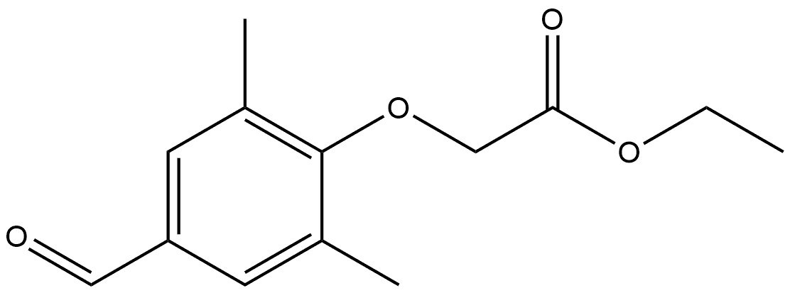 Ethyl 2-(4-formyl-2,6-dimethylphenoxy)acetate Struktur