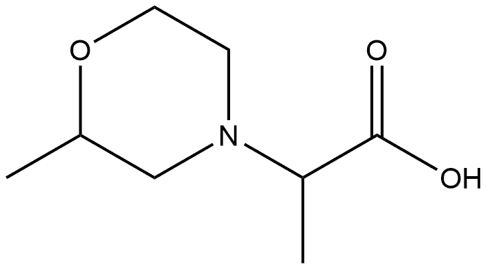 4-Morpholineaceticacid,α,2-dimethyl- Structure