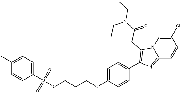 2-(6-chloro-2-(4-(3-tosyloxypropoxy)phenyl)imidazo[1,2-α]pyridine-3-yl)-N,Ndiethylacetamide Structure
