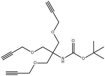 Carbamic acid, N-[2-(2-propyn-1-yloxy)-1,1-bis[(2-propyn-1-yloxy)methyl]ethyl]-, 1,1-dimethylethyl ester Struktur