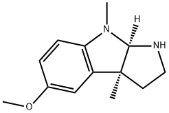 Pyrrolo[2,3-b]indole, 1,2,3,3a,8,8a-hexahydro-5-methoxy-3a,8-dimethyl-, (3aS,8aR)- Structure