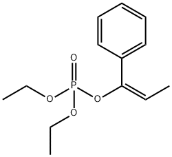 Phosphoric acid, diethyl (1E)-1-phenyl-1-propen-1-yl ester Structure