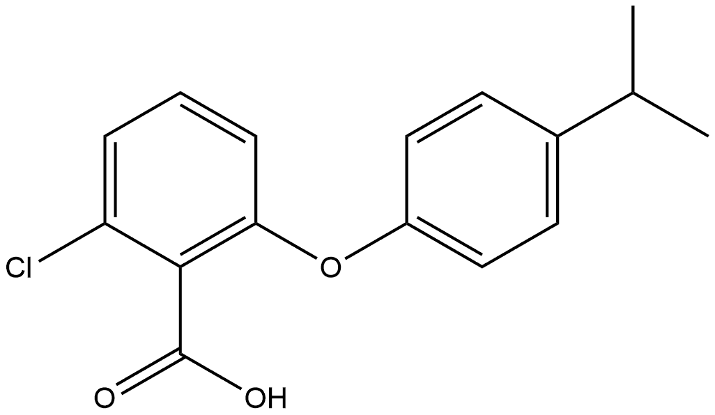 2-Chloro-6-[4-(1-methylethyl)phenoxy]benzoic acid Struktur