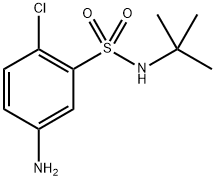 Benzenesulfonamide, 5-amino-2-chloro-N-(1,1-dimethylethyl)- Struktur