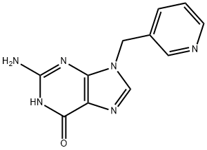 2-Amino-9-(pyridin-3-ylmethyl)-1H-purin-6(9H)-one Structure