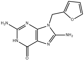 2,8-Diamino-9-(furan-2-ylmethyl)-1H-purin-6(9H)-one Structure