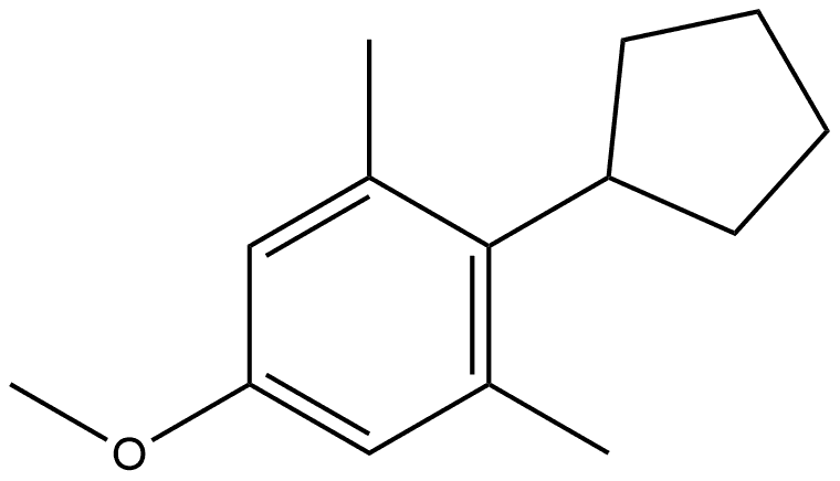 Benzene, 2-cyclopentyl-5-methoxy-1,3-dimethyl-,1041642-16-3,结构式