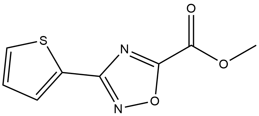 3-(2-噻吩基)-1,2,4-噁二唑-5-甲酸甲酯,1042151-18-7,结构式